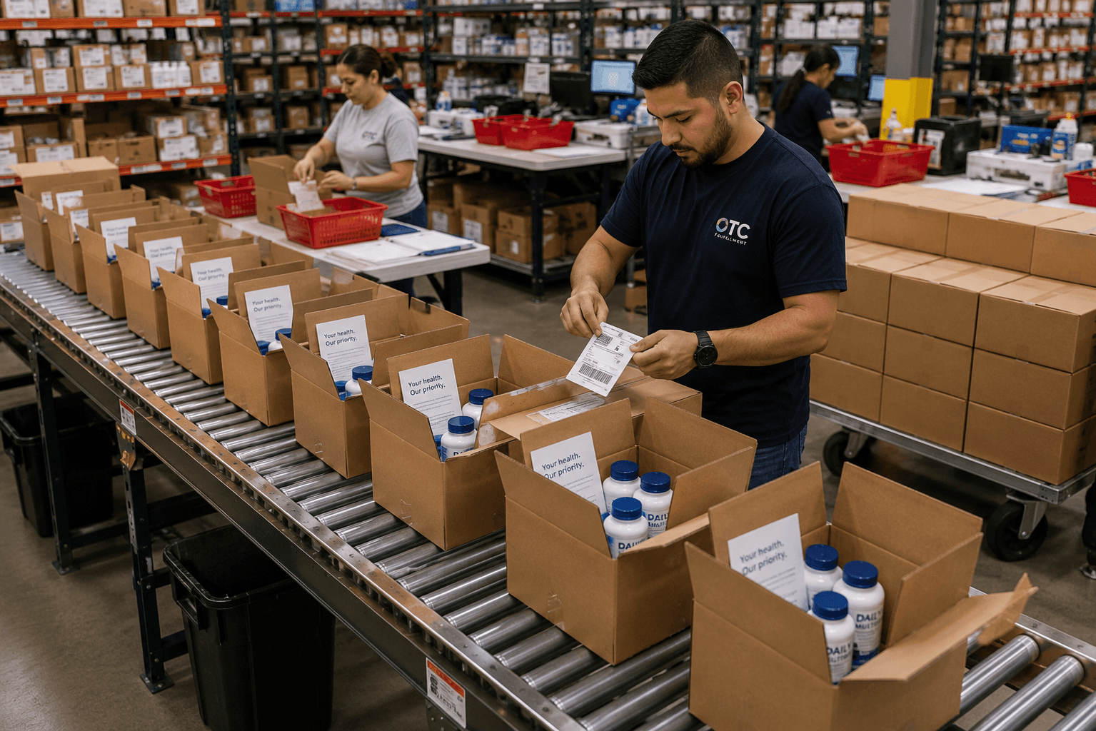 Custom healthcare kits and assembly